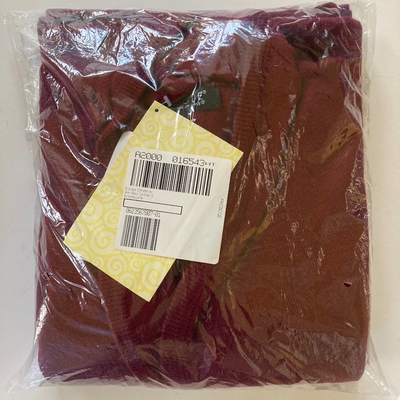 Dialogue UltraMerino Open Shawl Cardigan & Shell Set/Burgundy/Size L/NEW! - Picture 1 of 8